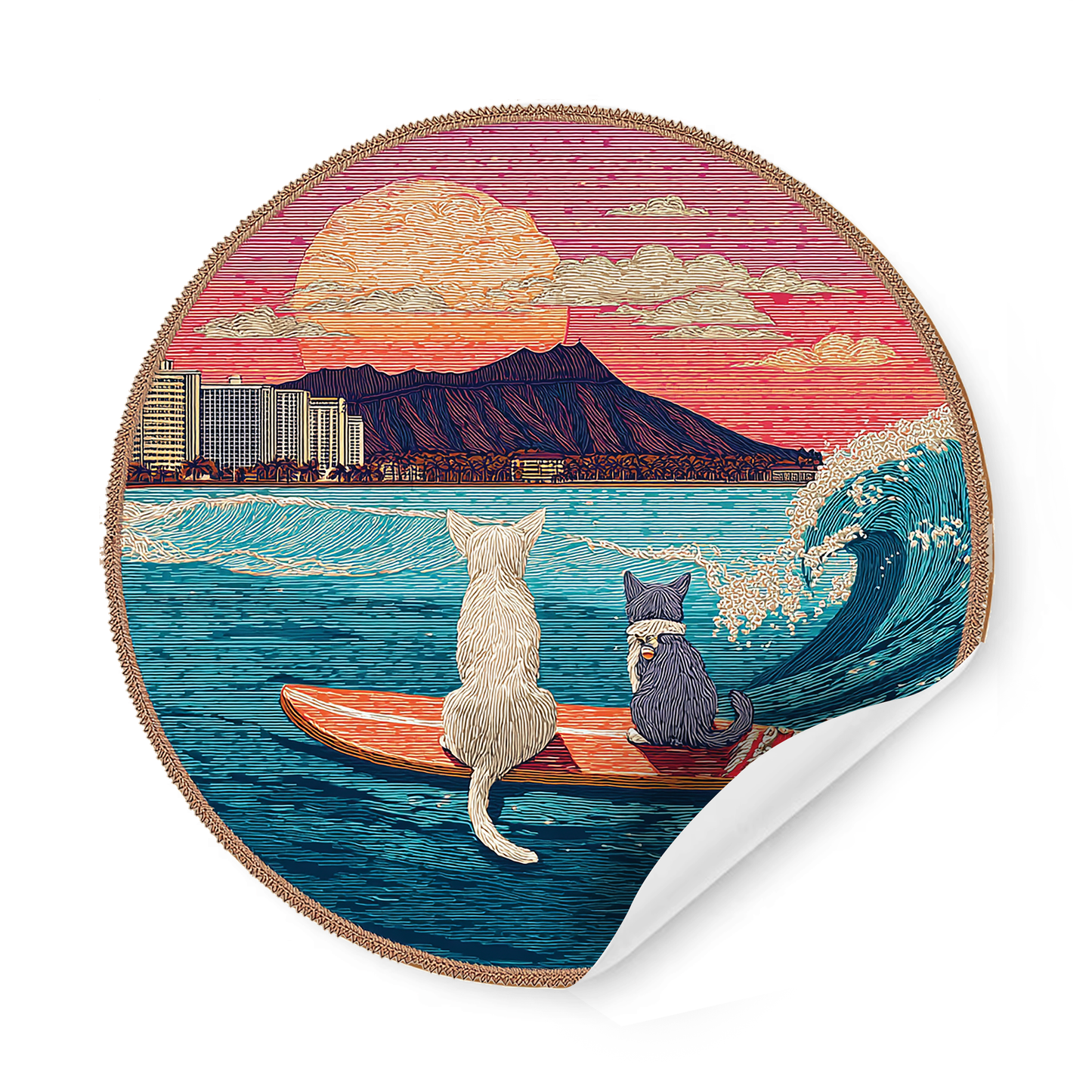 Hawaii Cat Sticker