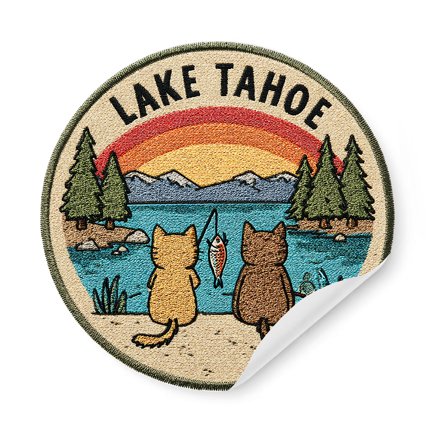 Lake Tahoe Cat Sticker